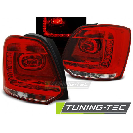 Iluminare auto Stopuri led roșu alb pentru VW Polo 09-14 | race-shop.ro