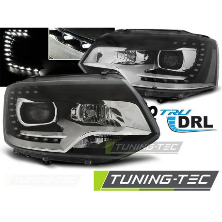 Iluminare auto Faruri true DRL negru pentru VW T5 2010-15 | race-shop.ro