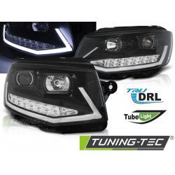 Faruri tube light DRL negru crom pentru VW T6 15-19