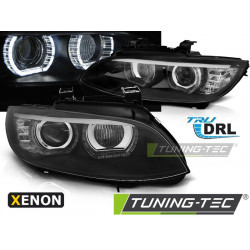 Faruri xenon Angel Eyes led negru pentru BMW E92/E93 06-10