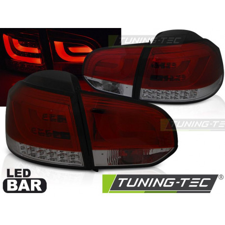 Iluminare auto Stopuri led bar roșu fumuriu pentru VW Golf 6 10.08-12 | race-shop.ro