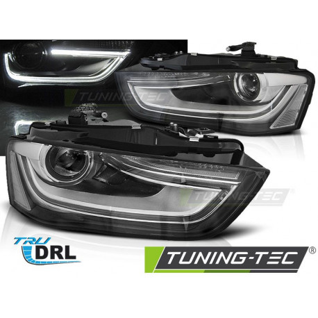 Iluminare auto Faruri true DRL negru pentru Audi A4 B8 12-15 | race-shop.ro