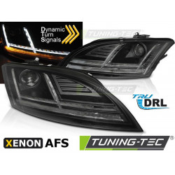 Faruri xenon led DRL negru SEQ pentru Audi TT 10-14 8J cu AFS