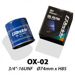 GREDDY oil filter OX-02, 3/4-16UNF, 74mm diameter
