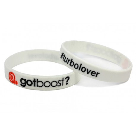Rubber wrist band Got Boost? brățară silicon (Albă) | race-shop.ro