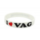 Rubber wrist band I Love VAG brățară silicon (Albă) | race-shop.ro