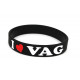 Rubber wrist band I Love VAG brățară silicon (neagră) | race-shop.ro