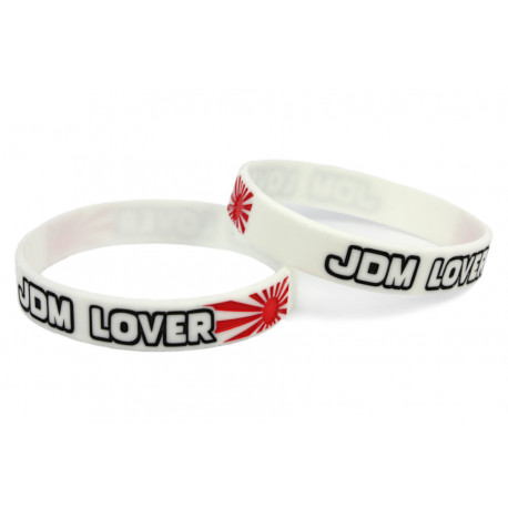 Rubber wrist band JDM Lover brățară silicon (Albă) | race-shop.ro