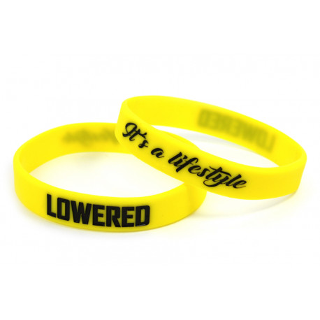 Rubber wrist band LOWERED brățară silicon (Galbenă) | race-shop.ro