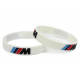 Rubber wrist band M-Power brățară silicon (Albă) | race-shop.ro