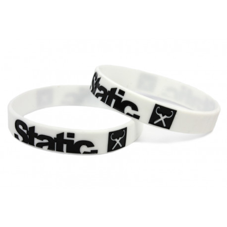 Rubber wrist band Static brățară silicon (Albă) | race-shop.ro
