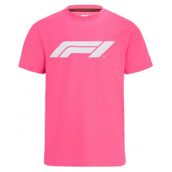 Tricou Formula 1 cu logo mare, roz