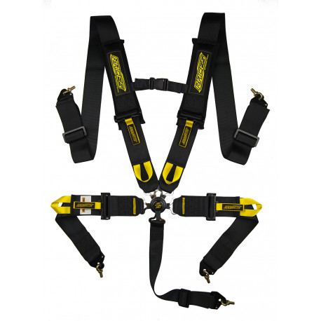 Centuri de siguranță și accesorii Centuri de siguranță sport în 5 puncte RACES Motorsport 3" (76mm), negru | race-shop.ro