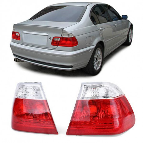 Iluminare auto Stopuri exterior roșu, clare Facelift Optics pentru BMW E46 Sedan 98-01 | race-shop.ro