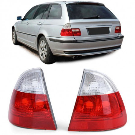 Iluminare auto Stopuri roșu/alb clare pentru 3 series BMW E46 break 98-05 | race-shop.ro