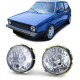 Iluminare auto RACES faruri pentru VW Golf 1 74-83 Cabrio 83-93 (H4), transparent, crom | race-shop.ro