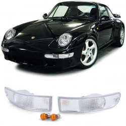 RACES semnalizatoare față pentru Porsche 911 993 93-97, transparent, alb