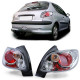 Iluminare auto RACES stopuri pentru Peugeot 206 hatchback 3D/5D 98-09, transparent, crom, V2 | race-shop.ro