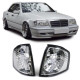 Iluminare auto RACES semnalizatoare față pentru Mercedes W202 C class 93-00, transparent, alb | race-shop.ro