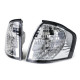 Iluminare auto RACES semnalizatoare față pentru Mercedes W202 C class 93-00, transparent, alb | race-shop.ro