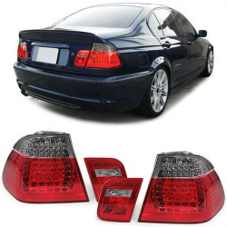 Stopuri LED roșu-negru-fumuriu pentru BMW 3 Series E46 Sedan 01-05