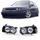 Iluminare auto Faruri duble H1 H3 DE negru pereche pentru VW Golf 3 91-97 | race-shop.ro