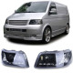 Iluminare auto Faruri cu LED lumină de zi negru pentru VW Transporter Bus T5 03-09 | race-shop.ro