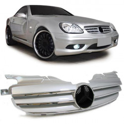 Grilă radiator sport argintiu crom pentru Mercedes SLK R170 96-04