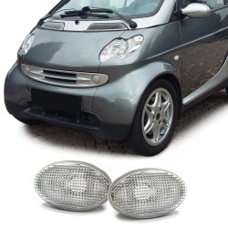 RACES semnalizatoare laterale pentru Mercedes A-Class W168 97-04 Smart 450, alb