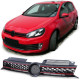 Body kit și tuning vizual Grilă radiator negru-lucios cu benzi roșii pentru VW Golf 6 De asemenea, GTI 08-13 | race-shop.ro