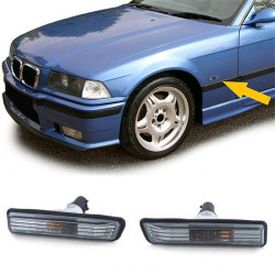 RACES semnalizatoare laterale pentru BMW 3 Series E36 X5 E53, negru-fumuriu, transparent