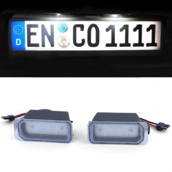 RACES lămpi LED număr înmatriculare pentru Ford Fiesta 6 08-17 Focus 2 3 08-21, alb